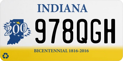 IN license plate 978QGH