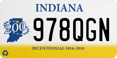 IN license plate 978QGN