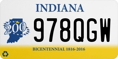 IN license plate 978QGW