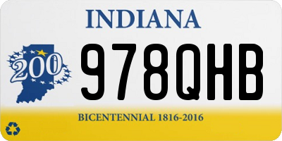 IN license plate 978QHB