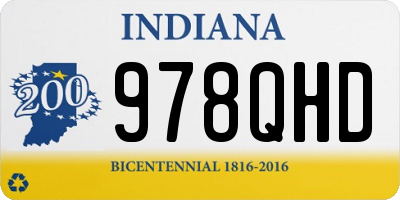 IN license plate 978QHD