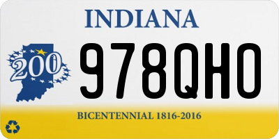 IN license plate 978QHO