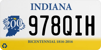 IN license plate 978QIH