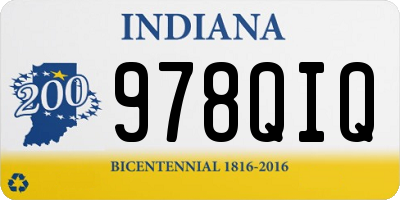 IN license plate 978QIQ