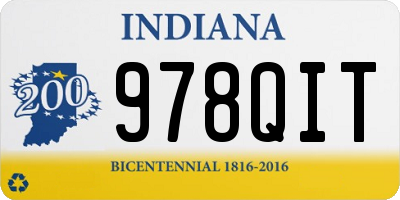 IN license plate 978QIT