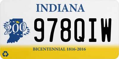 IN license plate 978QIW