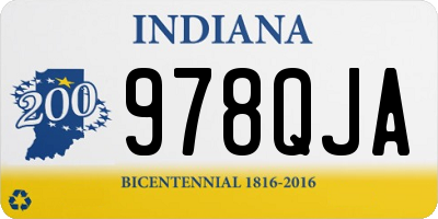 IN license plate 978QJA