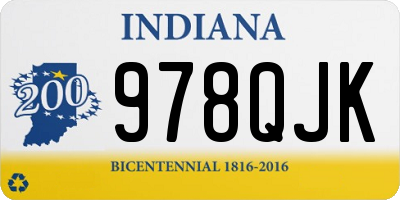 IN license plate 978QJK