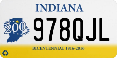 IN license plate 978QJL