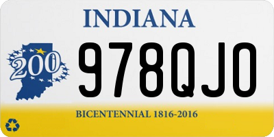 IN license plate 978QJO