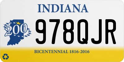 IN license plate 978QJR