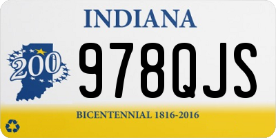 IN license plate 978QJS