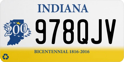 IN license plate 978QJV