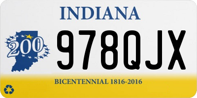 IN license plate 978QJX