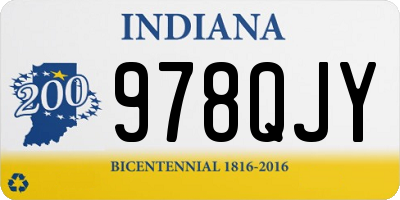 IN license plate 978QJY