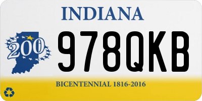 IN license plate 978QKB