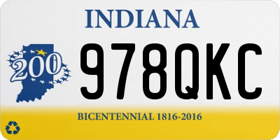 IN license plate 978QKC