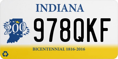 IN license plate 978QKF