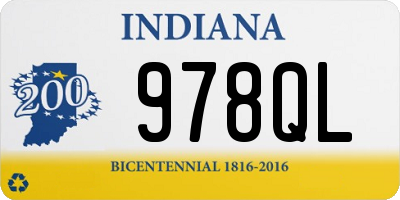 IN license plate 978QL