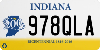 IN license plate 978QLA