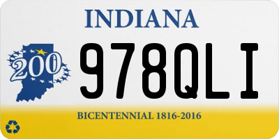 IN license plate 978QLI