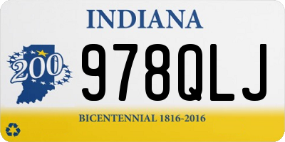 IN license plate 978QLJ