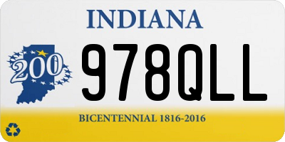 IN license plate 978QLL