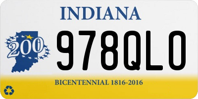 IN license plate 978QLO