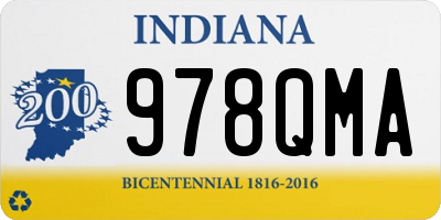 IN license plate 978QMA