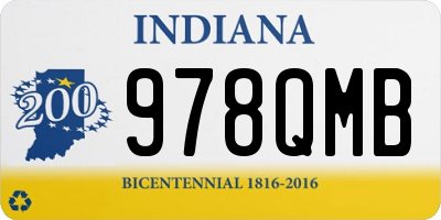 IN license plate 978QMB
