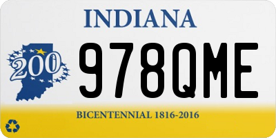 IN license plate 978QME