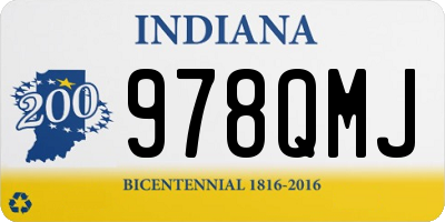 IN license plate 978QMJ