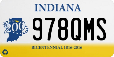 IN license plate 978QMS