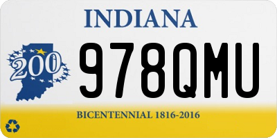 IN license plate 978QMU