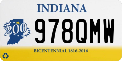 IN license plate 978QMW