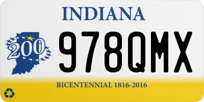 IN license plate 978QMX