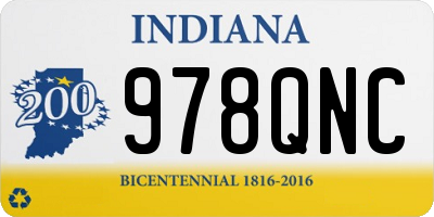 IN license plate 978QNC