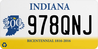 IN license plate 978QNJ