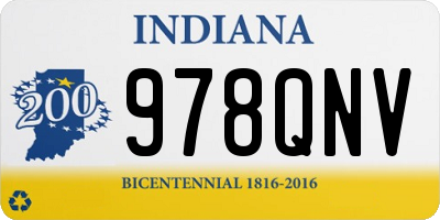 IN license plate 978QNV
