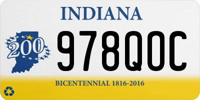 IN license plate 978QOC