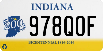 IN license plate 978QOF