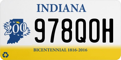 IN license plate 978QOH