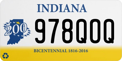 IN license plate 978QOQ