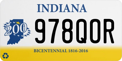 IN license plate 978QOR