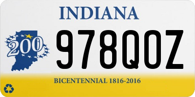 IN license plate 978QOZ