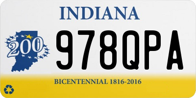 IN license plate 978QPA
