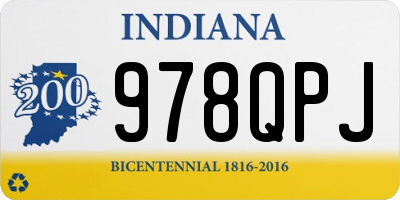 IN license plate 978QPJ
