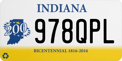 IN license plate 978QPL