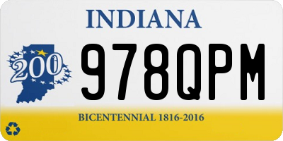 IN license plate 978QPM
