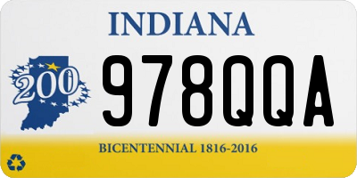 IN license plate 978QQA